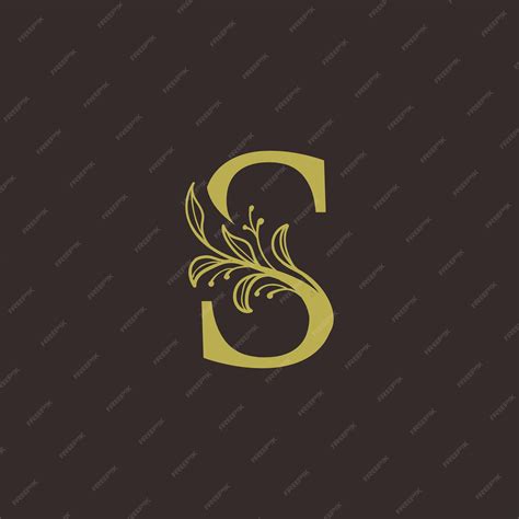 Premium Vector Golden Floral Letter S Logo Icon Elegant Luxury