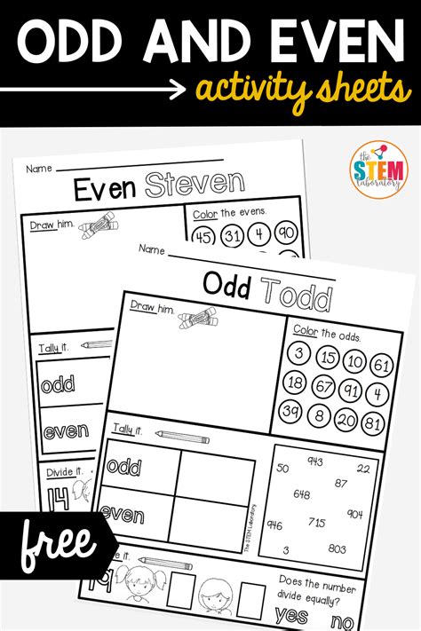 Even And Odd Printable