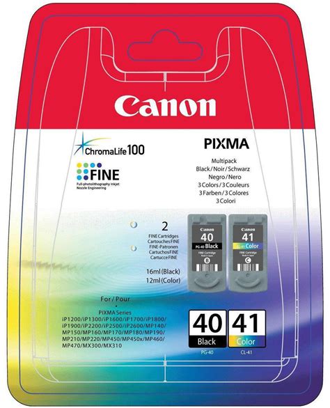 Canon PG 40 CL 41 Πακέτο 2 Μελανιών Εκτυπωτή InkJet Πολλαπλό Color