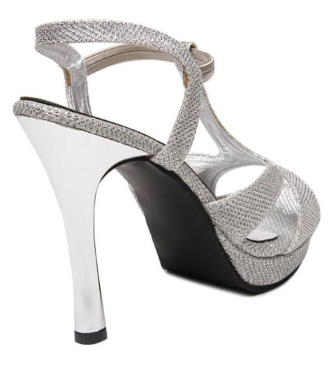 Butterfly Stunning Silver Pencil Heel Sandals Price In India Buy