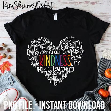 Kindness Word Art Heart Lgbt Png Pride Month Png Gay Pride Etsy