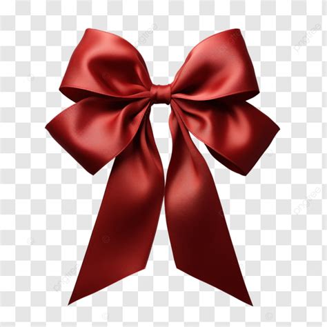 Red Ribbon Bow On Transparent Background Red Ribbon Bow Png