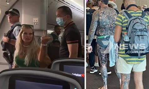 Chaos On Bali Flight As Half Naked Heavily Tattooed Passenger Walks