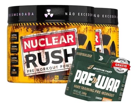 X Pr Treino Nuclear Rush Pre War Brinde Bodyaction Frete Gr Tis