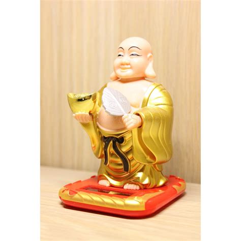 Jual Pajangan Mobil Patung Boneka Budha Buddha Julaihut Lucky Kipas