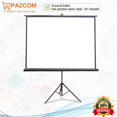 Jual Layar Proyektor Dengan Tripod Screen Projektor 70 Inch Shopee