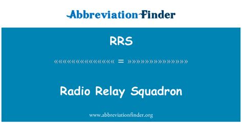 Rrs Definición Radio Relay Escuadrón Radio Relay Squadron