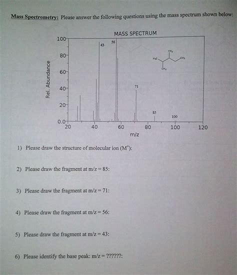 Mass Spectrometry Exam Questions