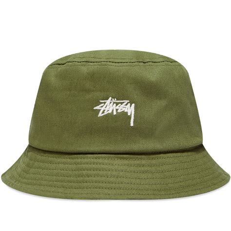 Stussy Stock Bucket Hat In Green | ModeSens