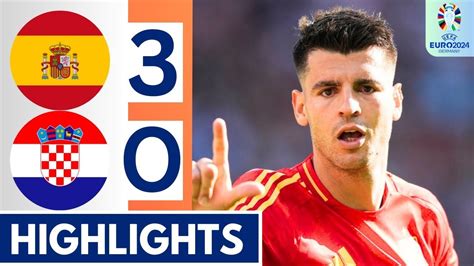 Spain Vs Croatia Goals Extended Highlights Uefa Euro