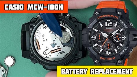 Casio Watch Mcw H Battery Replacement Solimbd Youtube