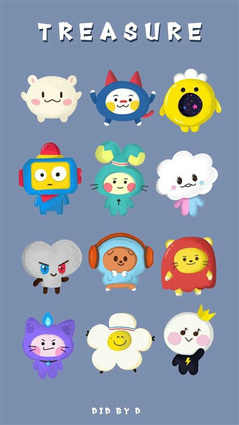 Treasure Lockscreen Ilustrasi Karakter Kartun Kartu Lucu