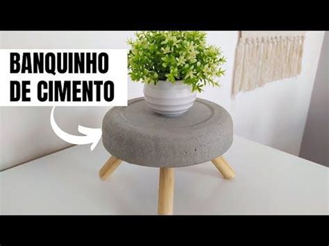 MINI BANQUINHO DE CIMENTO super fácil de fazer e lindo para decorar