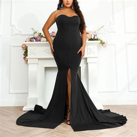 Plus Size Black Sweetheart Evening Dress Hello Curve