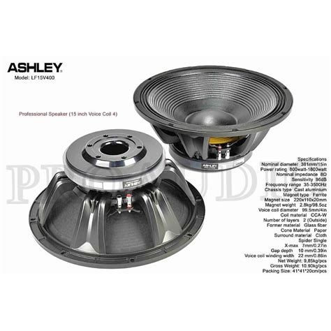 Jual Speaker Ashley Lf V Lf V Lf V Inch Watt Coil