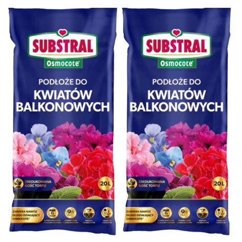 Podłoże Do Kwiatów Balkonowych Ziemia Nawóz Do ROŚLIN Substral Osmocote