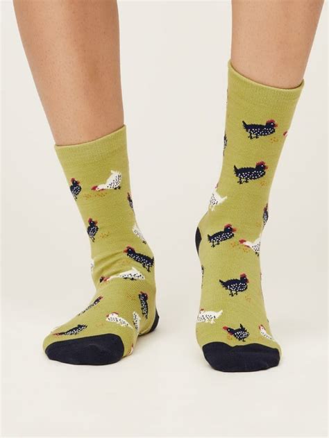 Chaussettes Bambou Femme Motif Poules