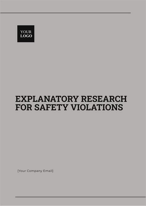 Free Explanatory Research For Safety Violations Template Edit Online