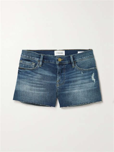 FRAME Le Cutoff Denim Shorts NET A PORTER