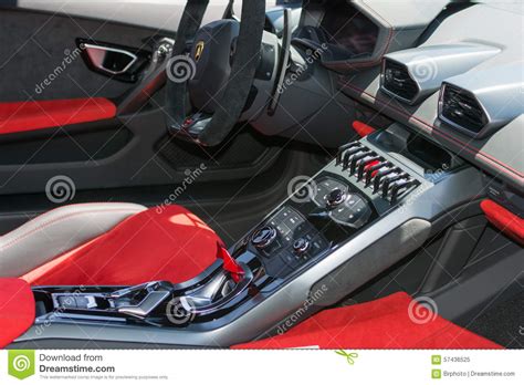 Lamborghini Interior Details Editorial Image - Image of vehicle, motor: 57436525