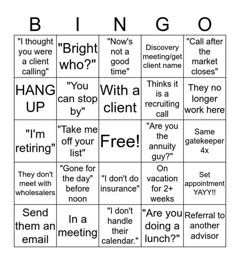 Call Out BINGO Bingo Card