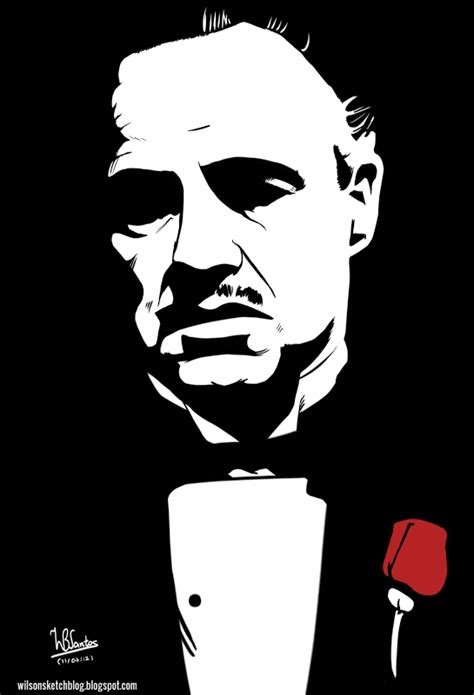 The Godfather The Godfather Silhouette Art Stencil Art