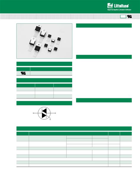 Qxx D Datasheet Pages Littelfuse Sensitive Standard