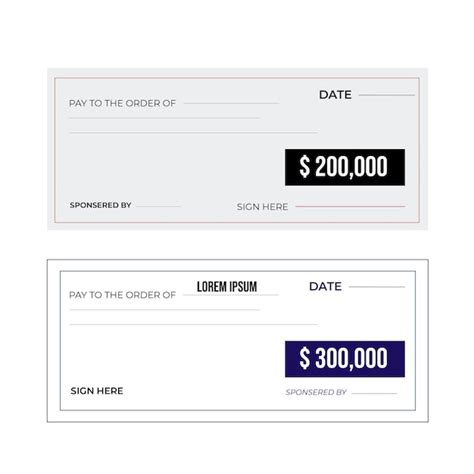 Premium Vector | Blank cheque template design