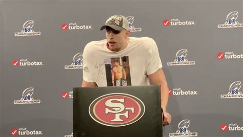 George Kittle Celebrated The Championship Win With A Shirtless Jimmy G