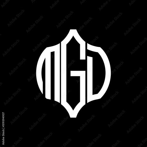 mgd letter logo mgd  black background vector image mgd monogram
