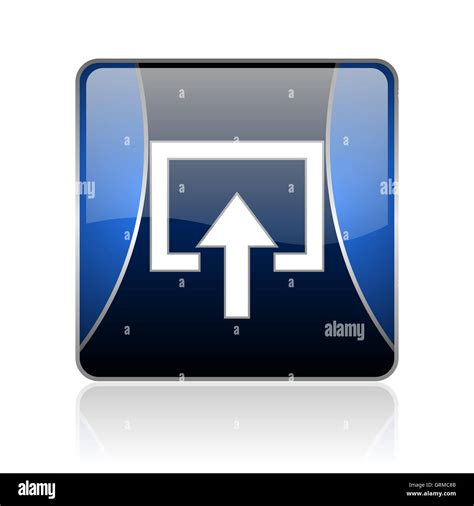 enter blue square web glossy icon stock photo alamy