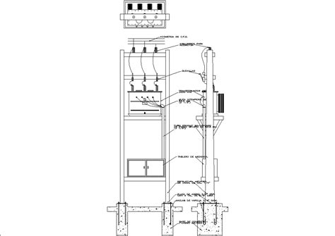 Detalhe Da Subestação Elétrica Em Autocad Cad 5866 Kb Bibliocad