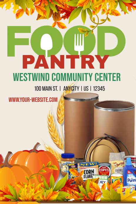 Food Pantry Template Postermywall Free Word Template