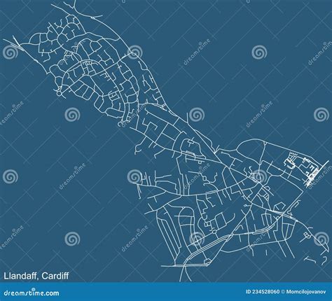 Street Roads Map Of The Llandaff Electoral Ward Of Cardiff United