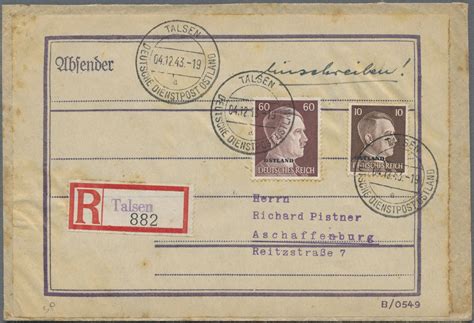 Stamp Auction Dt Besetzung II WK Ostland Sale 44 Collections