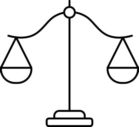 Isolated Balance Scale Outline Icon 24155185 Vector Art At Vecteezy