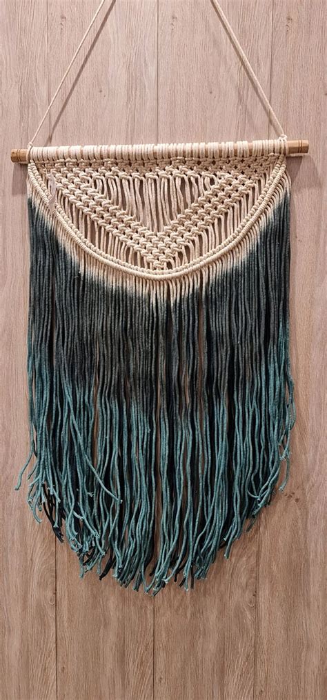 Makrama na ścianę ecru dekoracja boho Macrame 13469913463 Allegro pl