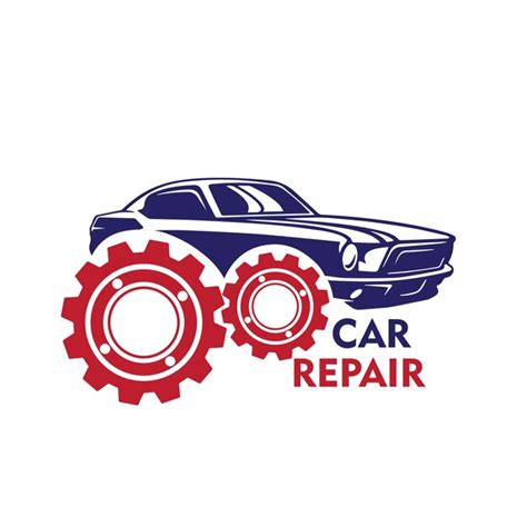 Ilustra O Em Vetor Logotipo De Reparo De Carro Vetor Premium