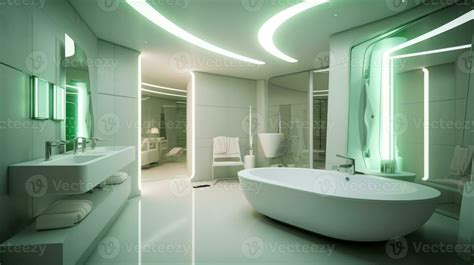 Bathroom room of a beautiful futuristic design. . 26974970 Stock Photo ...