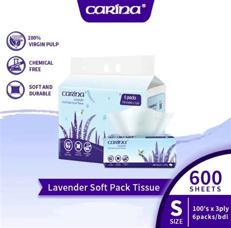 Carina Soft Pack Facial Tissue Small Ply S X Shopee Malaysia