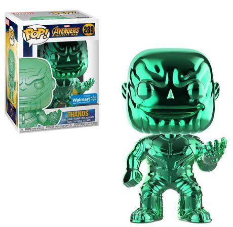 Funko POP Marvel Avengers Infinity War Green Thanos Chrome Vinyl