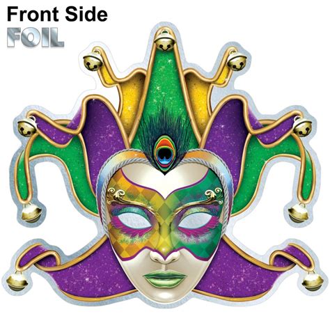 Foil Mardi Gras Mask Cutouts