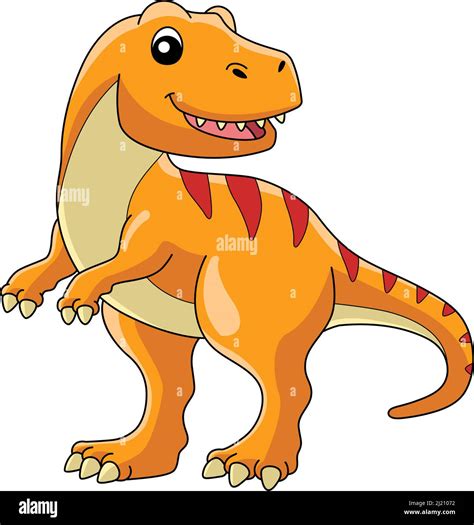 Tyrannosaurus Dinosaurio Dibujos Animados De Colores Clipart Imagen Vector De Stock Alamy