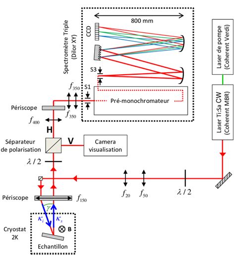 5 Schéma du dispositif expérimental de spectroscopie Raman utilisé