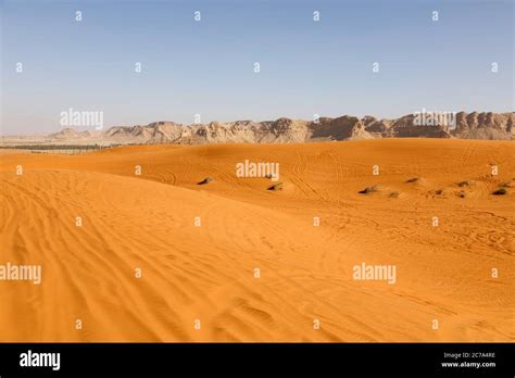 Beautiful Red Sand Dunes South Of Riyadh In Saudi Arabia Stock Photo