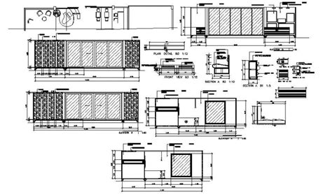 Wardrobe Elevation Section Plan And Carpentry And Furniture Drawing