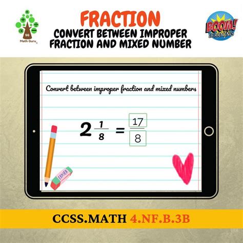 Convert Between Improper Fraction And Mixed Number Improper Fractions