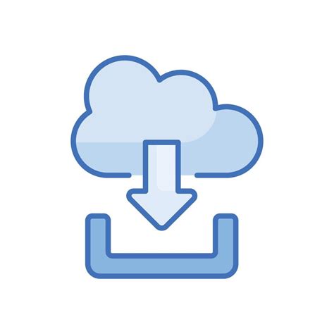 Cloud Downloads Vector Blue Icon Cloud Computing Symbol Eps 10 File 16878014 Vector Art At Vecteezy