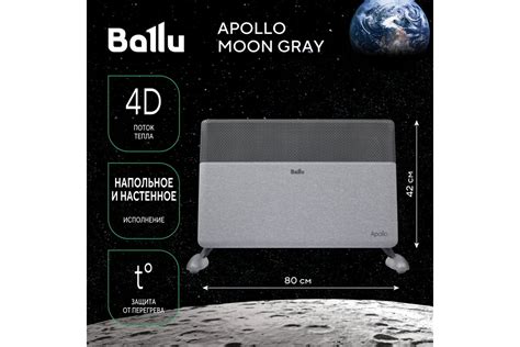 Электрический конвектор Ballu Apollo digital INVERTER Moon Gray BEC/ATI ...