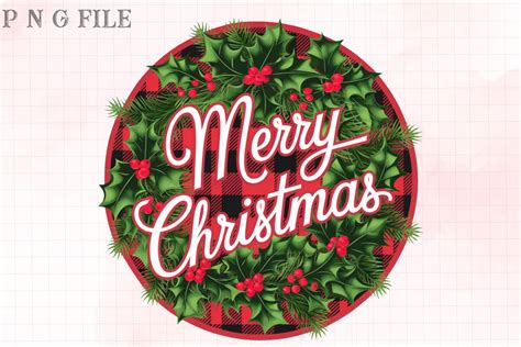 Merry Christmas Circle Clipart Png Graphic By Vertex · Creative Fabrica